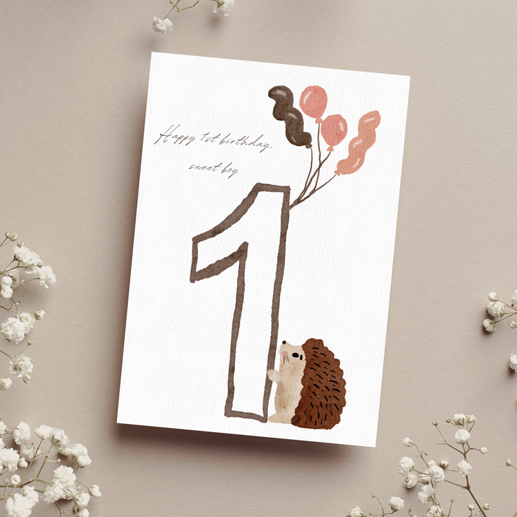 1st Birthday Greeting Card