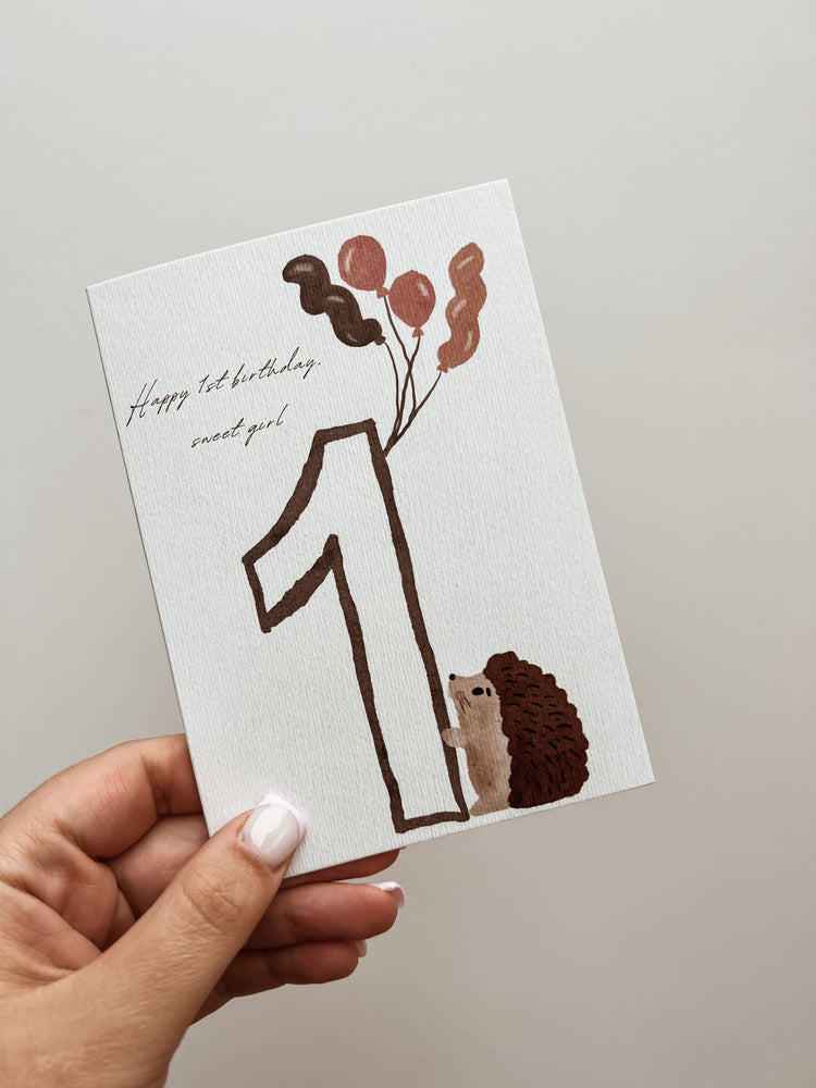 1st Birthday Greeting Card