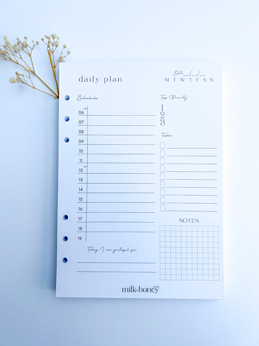 Monthly, Weekly & Daily Organiser Inserts
