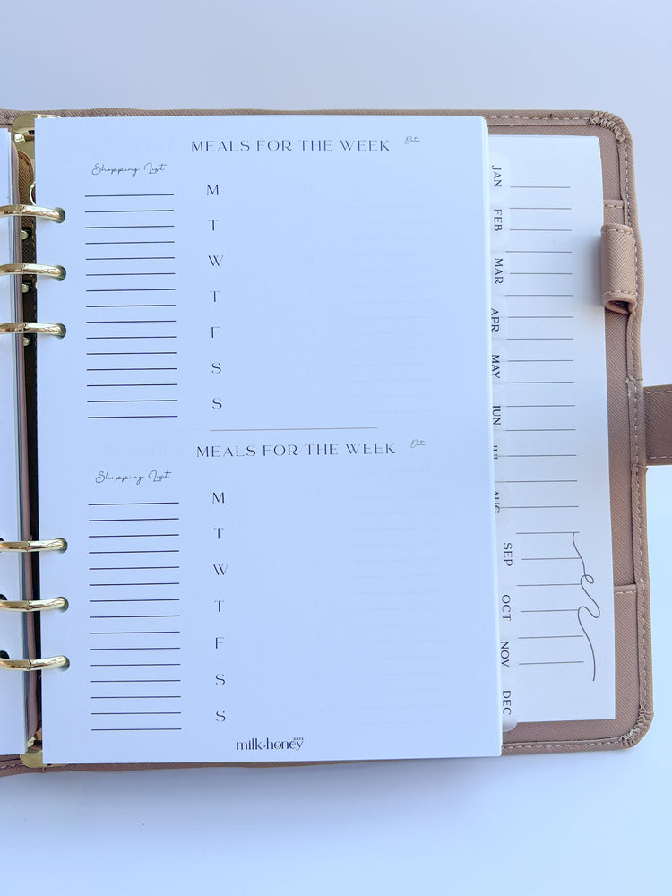 Meal Planner Inserts