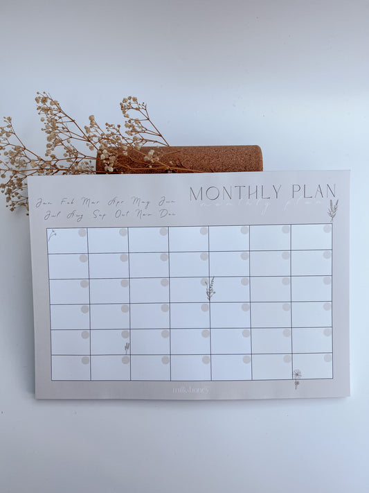 Bloom Monthly Planner Deskpad